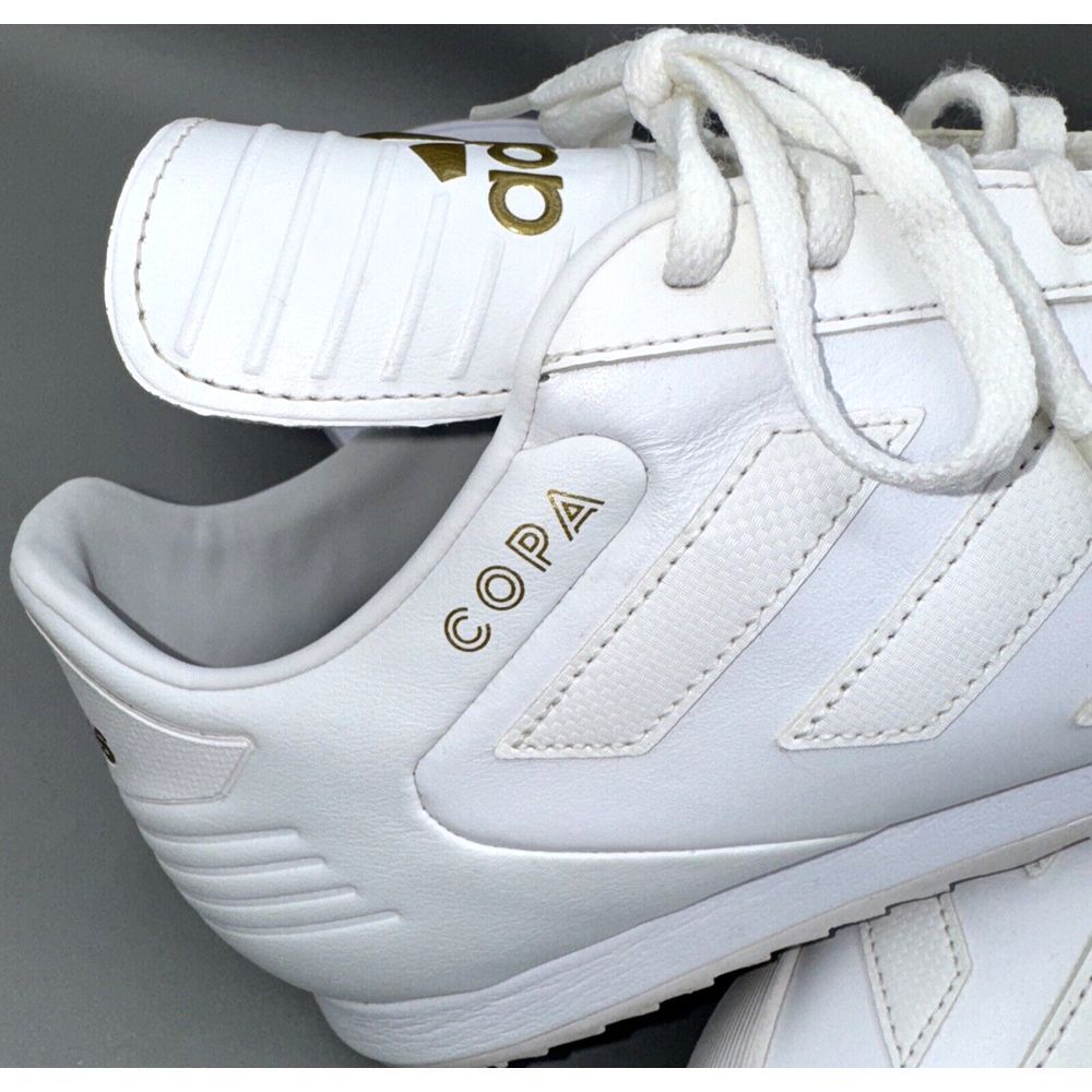 Adidas Copa Super Men 12 White Gold Leather Classic Traction Soccer Futbol - Picture 4 of 13
